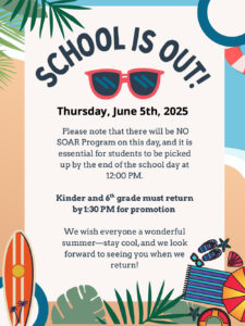School is Out – June 5